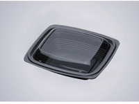 Black OPS Small Salad Tray with Clear Lid (250 sets)